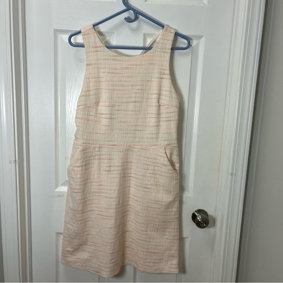 LOFT Dresses & Skirts - Loft Sleeveless Textured Dress in Ivory size 10